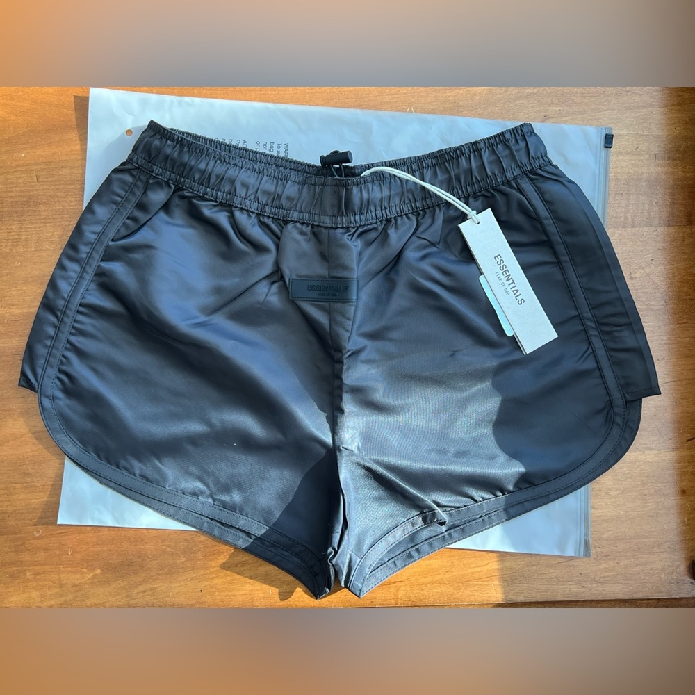 Fear of God Essentials women’s iron black shorts